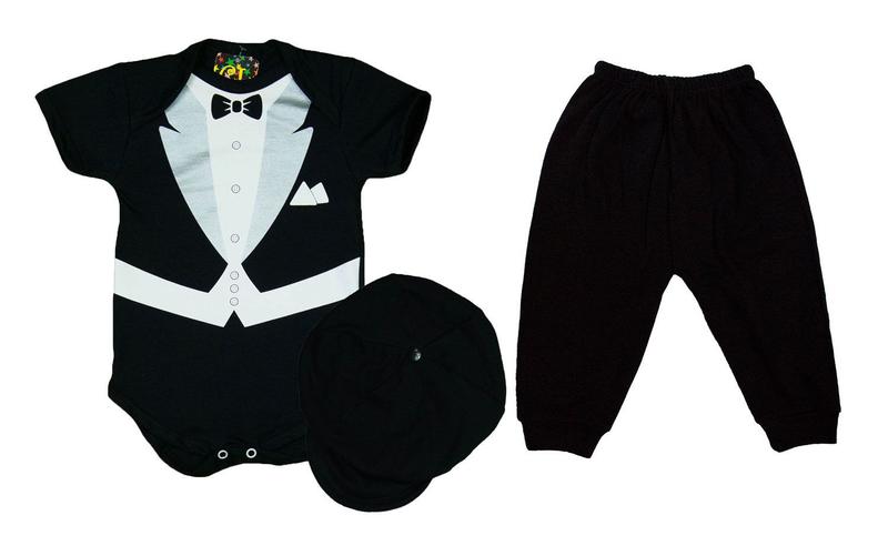 Conjunto Smoking Para Bebê Menino - Elegância Para Ocasiões Especiais