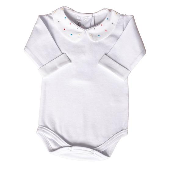 Imagem de Body bebê gola com poás coloridos - Branco