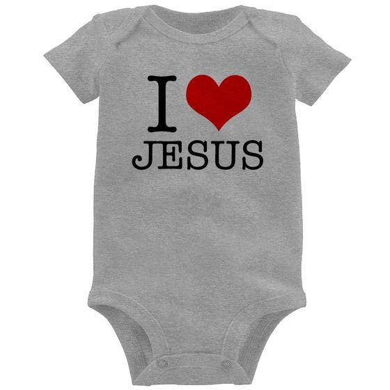 Imagem de Body Bebê I Love Jesus - Foca na Moda