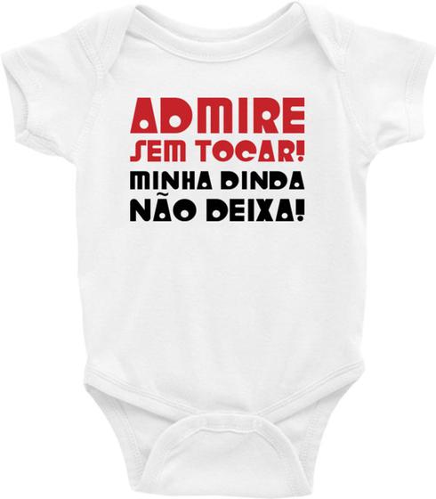 Imagem de Body Bebê Infantil Admire Sem Tocar, Minha Dinda não Deixa - TAMANHO GG