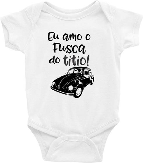 Imagem de Body Bebê Infantil Eu Amo o Fusca do Titio - TAMANHO M