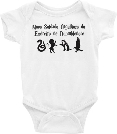 Imagem de Body Bebê Infantil Novo Soldado Orgulhoso do Exército de Dumbledore - TAMANHO M