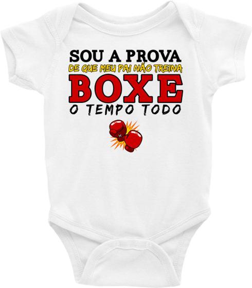 Imagem de Body Bebê Infantil Sou a Prova Que Meu Pai Não Treina Boxe o Tempo Todo - TAMANHO GG