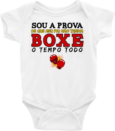 Imagem de Body Bebê Infantil Sou a Prova Que Meu Pai Não Treina Boxe o Tempo Todo - TAMANHO M