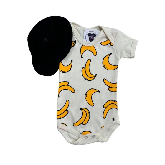 Imagem de Body Bebe Menino Frutinha Banana + Boina - Mesversário Temático