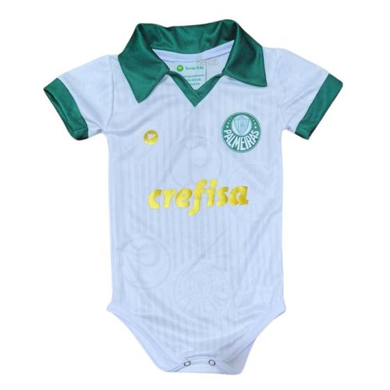 Imagem de Body Bebê Palmeiras Branco Premium Torcida Baby