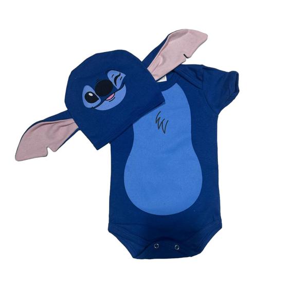 Imagem de Body Bebê Stitch Menino  + Touca -  Mesversário- Temático