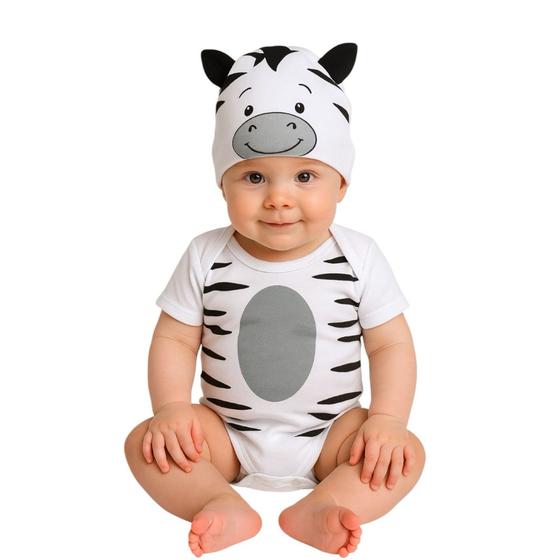 Imagem de Body Bebê ZEBRA+ Touca - Unisex- Diversos Temas