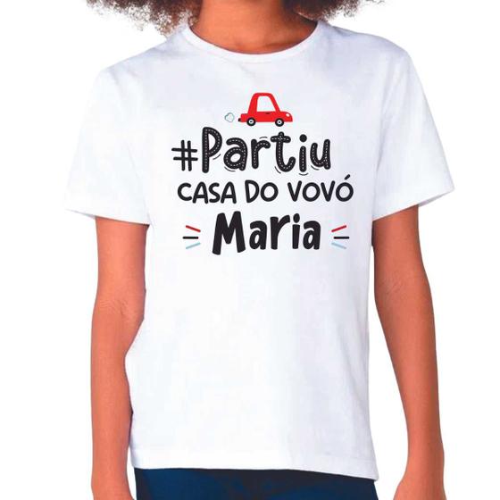 Imagem de Body/Camiseta bebê e infantil estampa dia dos avós com nome personalizado partiu casa do vovó/vovô