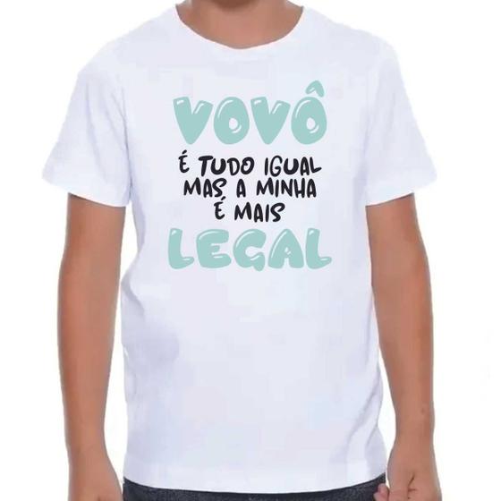 Imagem de Body/Camiseta bebê e infantil estampa vovô/vovó é tudo igual mas,o meu/minha é mais legal