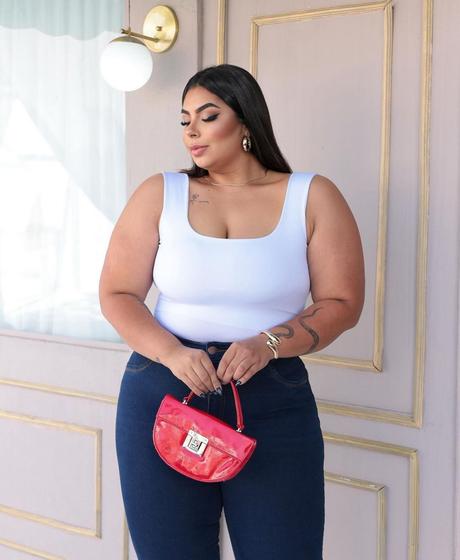 Imagem de Body Candy Collor Moda Plus Size Quadrada Tendência Verão