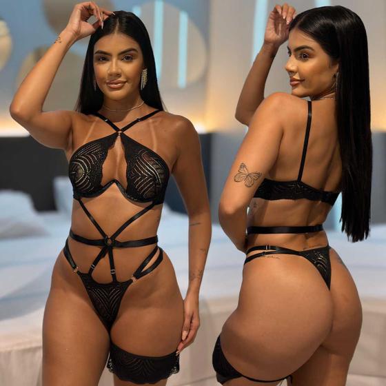 Body Com Aro Rendado Sexy Sedução Transparente Calsinha Fio Sensual Noite Romântica Noiva Menor preço em Body Com Aro Rendado Sexy Sedução Transparente Calsinha Fio Sensual Noite Romântica Noiva