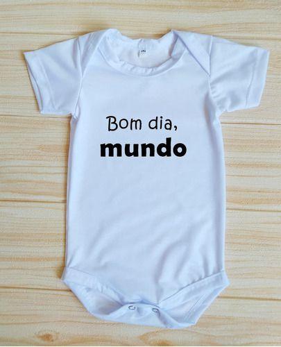 Body De Bebê Personalizado Bom Dia Mundo Roupinha De Bebê - Baby's Life - Body para Bebês - Magazine Luiza Body De Bebê Personalizado Bom Dia Mundo Roupinha De Bebê - Baby's Life - Body para Bebês - Magazine Luiza