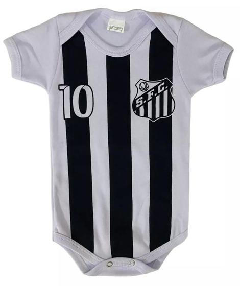 Imagem de Body de Bebê Personalizado Temático Time Futebol Santos