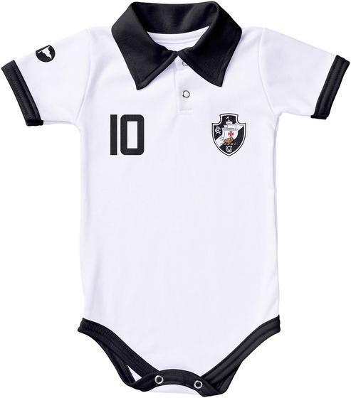 Imagem de Body De Bebê Vasco da Gama Camisa Polo Torcida Baby Branco