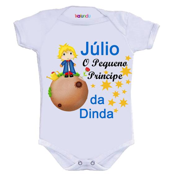 Body Divertido - Pequeno Príncipe da Dinda Menor preço em Body Divertido - Pequeno Príncipe da Dinda
