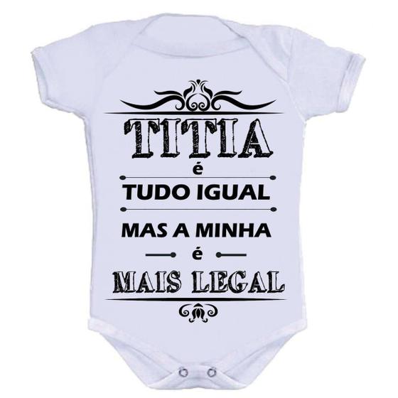 Body Divertido - Titia Tudo Igual M Menor preço em Body Divertido - Titia Tudo Igual M