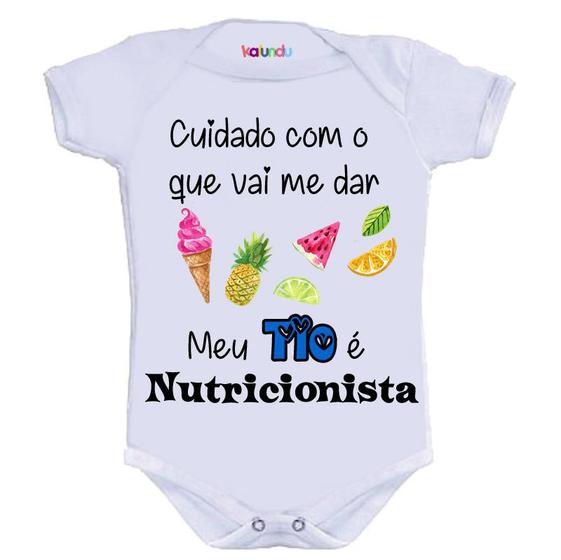 Body Divertido - Titio Nutricionista Menor preço em Body Divertido - Titio Nutricionista