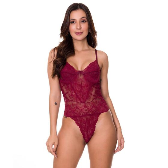 Imagem de Body em Renda Sem Bojo Estilo Sedutor- CL5221