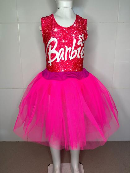 Imagem de Body Fantasia Barbie Infantil Menina Roupa Barbie Festa