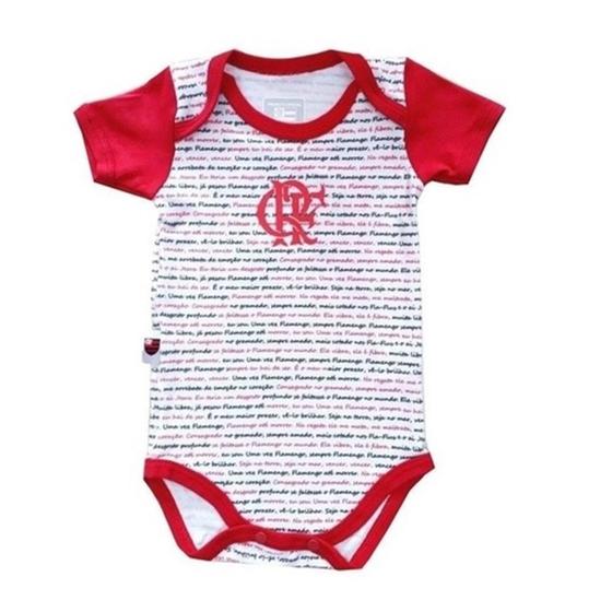 Imagem de Body Flamengo Infantil Time Futebol Modelo Escudo