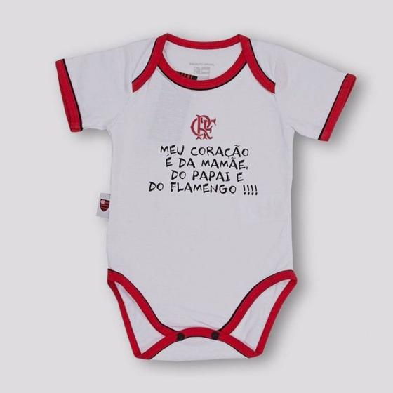 Imagem de Body Flamengo Shield Branco e Vermelho