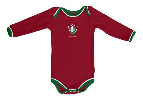 Imagem de Body Fluminense Bebe Recem Nascido Manga Longa Oficial 