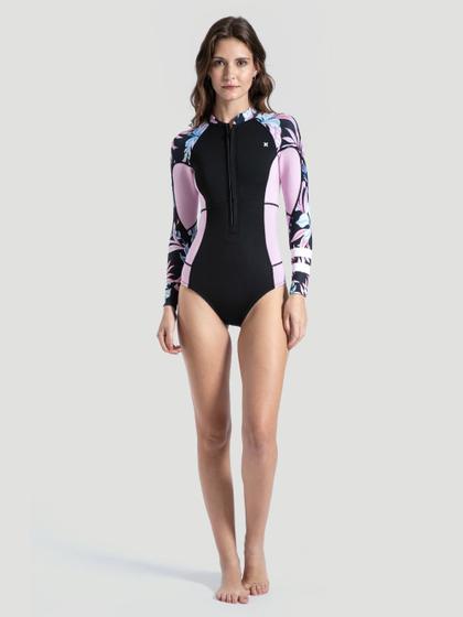 Imagem de Body Hurley Advantage 2mm Springsuit Feminino Preto e Rosa