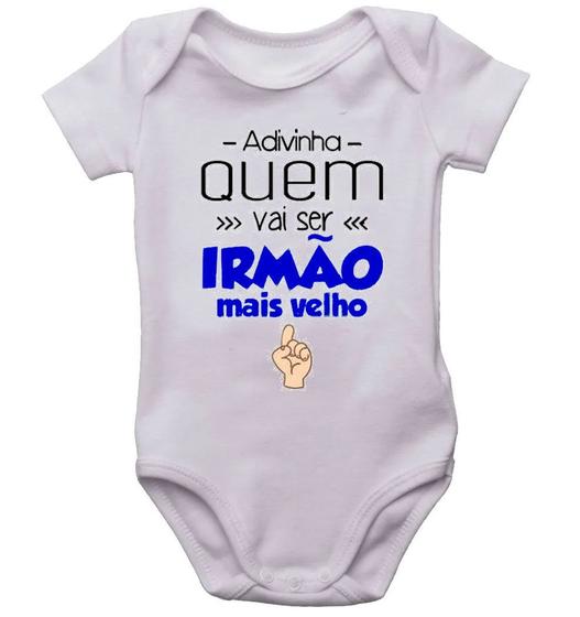 Imagem de Body infantil adivinha quem vai ser irmão mais velho bodi