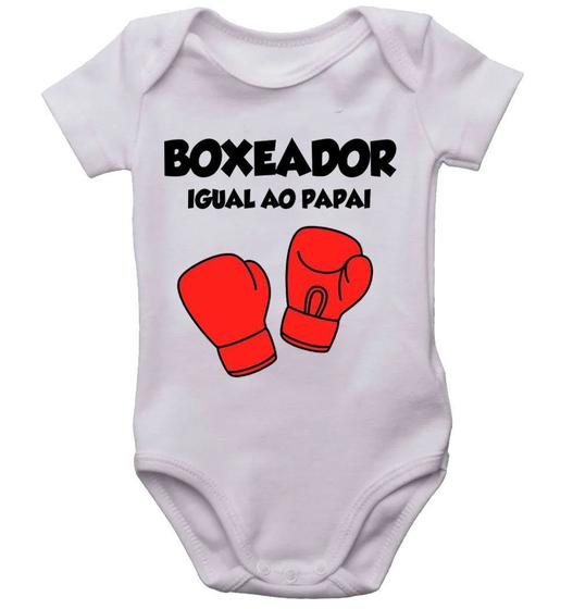 Imagem de Body infantil boxeador igual papai bebê bori bodi neném