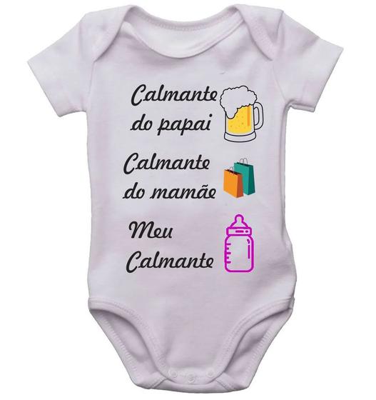 Imagem de Body infantil calmante do papai calmante da mamãe bodi bori