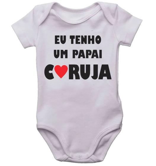 Imagem de Body infantil eu tenho um papai coruja roupinha de bebê bori