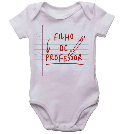 Imagem de Body infantil filho de prof bodi bebê professor bori