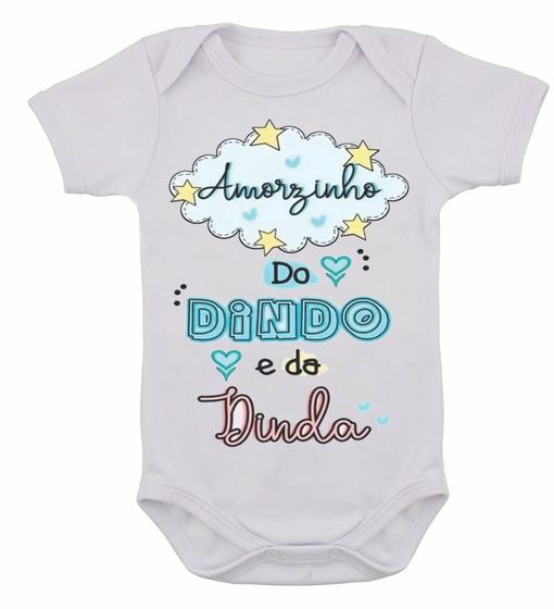 Imagem de Body Infantil Frase Amorzinho Do Dindo E Da Dinda