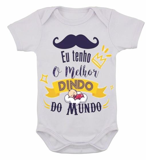 Imagem de Body Infantil Frase Eu Tenho O Melhor Dindo Do Mundo