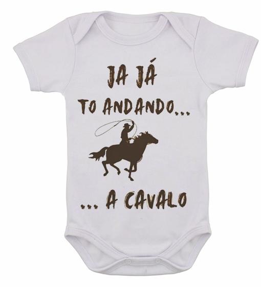 Imagem de Body Infantil Frase Já Já To Andando Á Cavalo