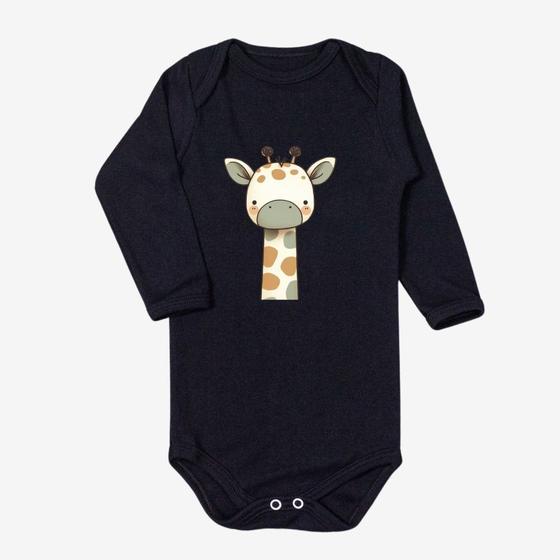 Imagem de Body Infantil Girafa Manga Comprida Algodão P ao GG