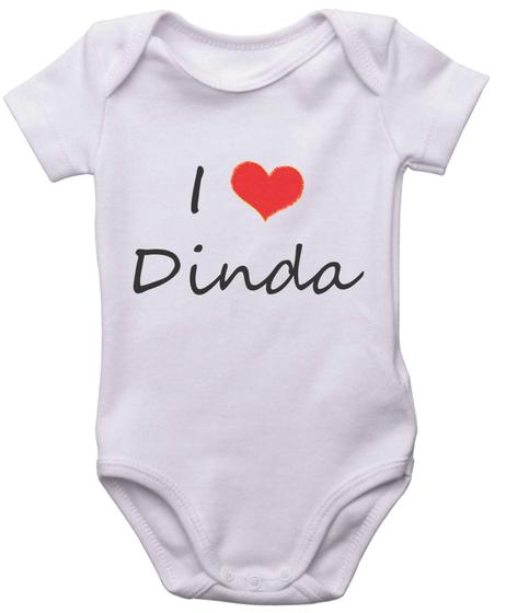 Imagem de Body Infantil I Love Dinda Coração