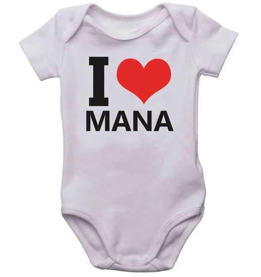 Imagem de Body infantil i love mana bodi bebê bori neném irmã amor