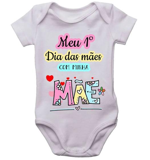 Imagem de Body infantil primeiro dia das mães Roupinha de bebê bori