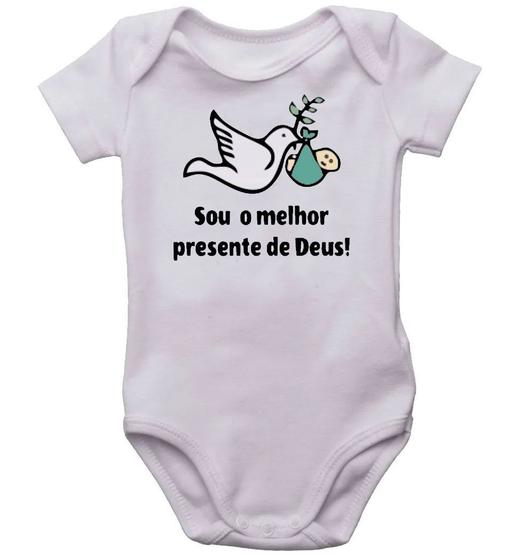 Imagem de Body infantil sou o melhor presente de deus bodi bori bebê