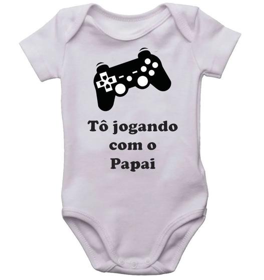 Imagem de Body infantil to jogando com o papai roupinha de bebê bori