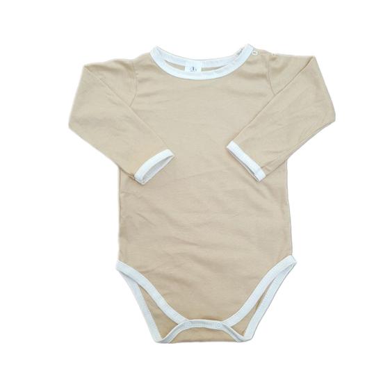 Imagem de Body manga longa bebê minimalista unissex malha 100% algodão