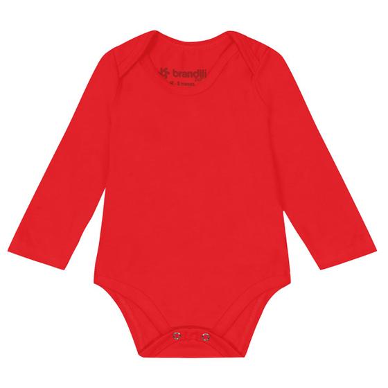 Imagem de Body Manga Longa Bebê Unissex Em Cotton Brandili Baby Vermelho