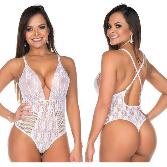 Imagem de Body Mimo Branco Renda Pimenta Sexy - Lingerie Sexy