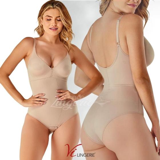 Imagem de Body Modelador Feminino Cinta Mid Size de Média Compressão Com Bojo Bodi p/ Pós Parto Cirúrgico