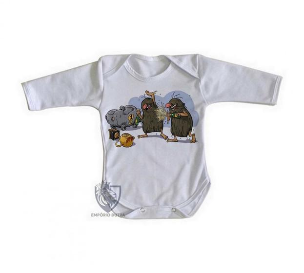 Imagem de body nenê criança roupa bebê manga longa  Hanna Barbera Irmãos Rocha