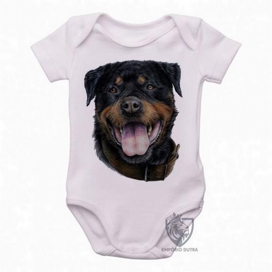 Imagem de body nenê criança roupa bebê Rottweiler língua