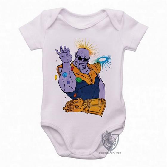 Imagem de body nenê criança roupa bebê Thanos Dedos