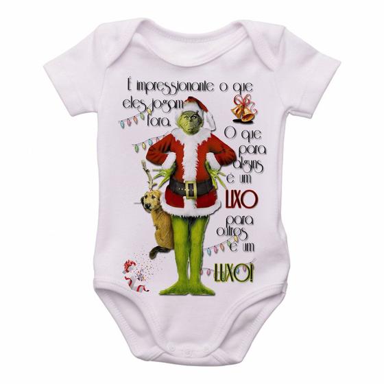 Imagem de body nenê criança roupa bebê The Grinch Lixo Luxo natal 